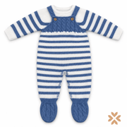 Tutina Salopette in Maglia a Righe - Baby Fashion