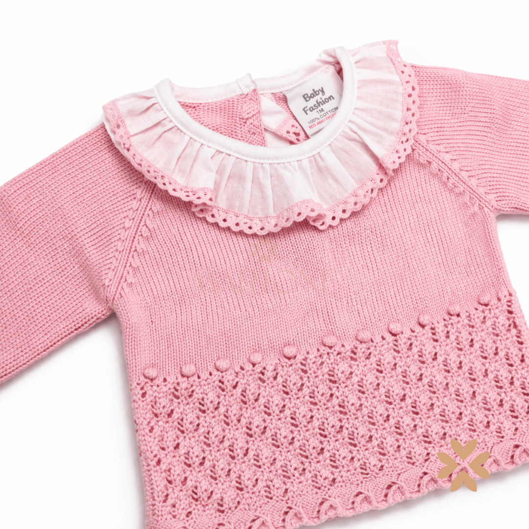 Tutina spezzata fiocchetti sui piedini - Baby Fashion