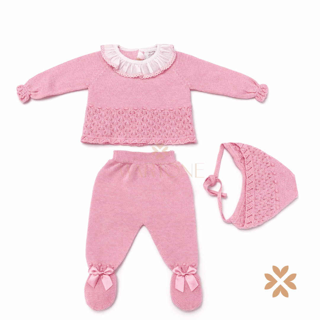 Tutina spezzata fiocchetti sui piedini - Baby Fashion
