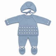 Tutina Spezzata in Maglia con Cuffietta - Baby Fashion