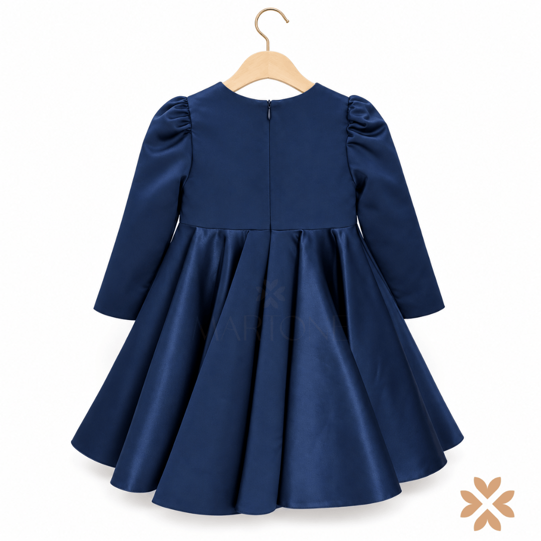 Abito Blu in Mikado - Bimbalò
