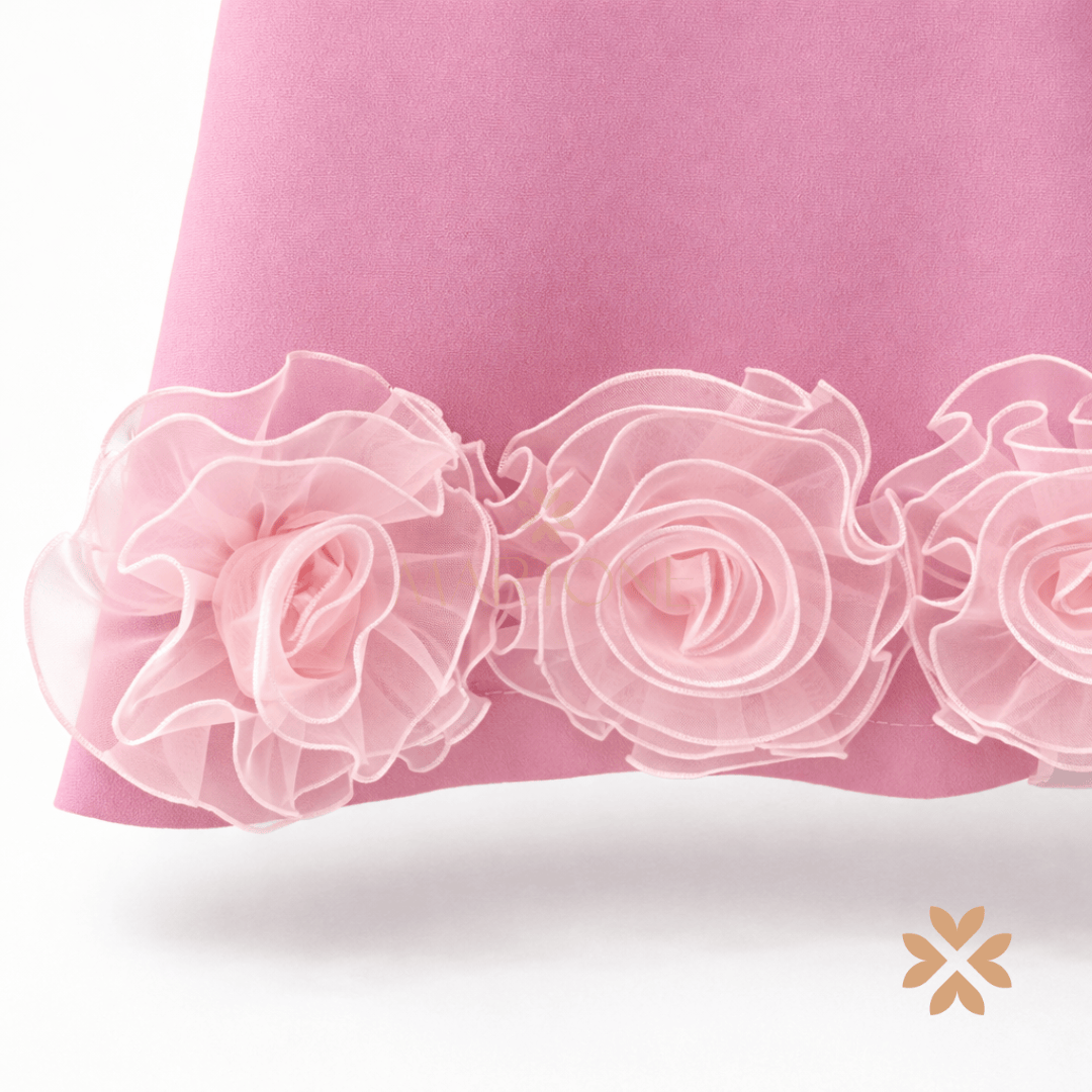 Abito con rose in organza - Bimbalò