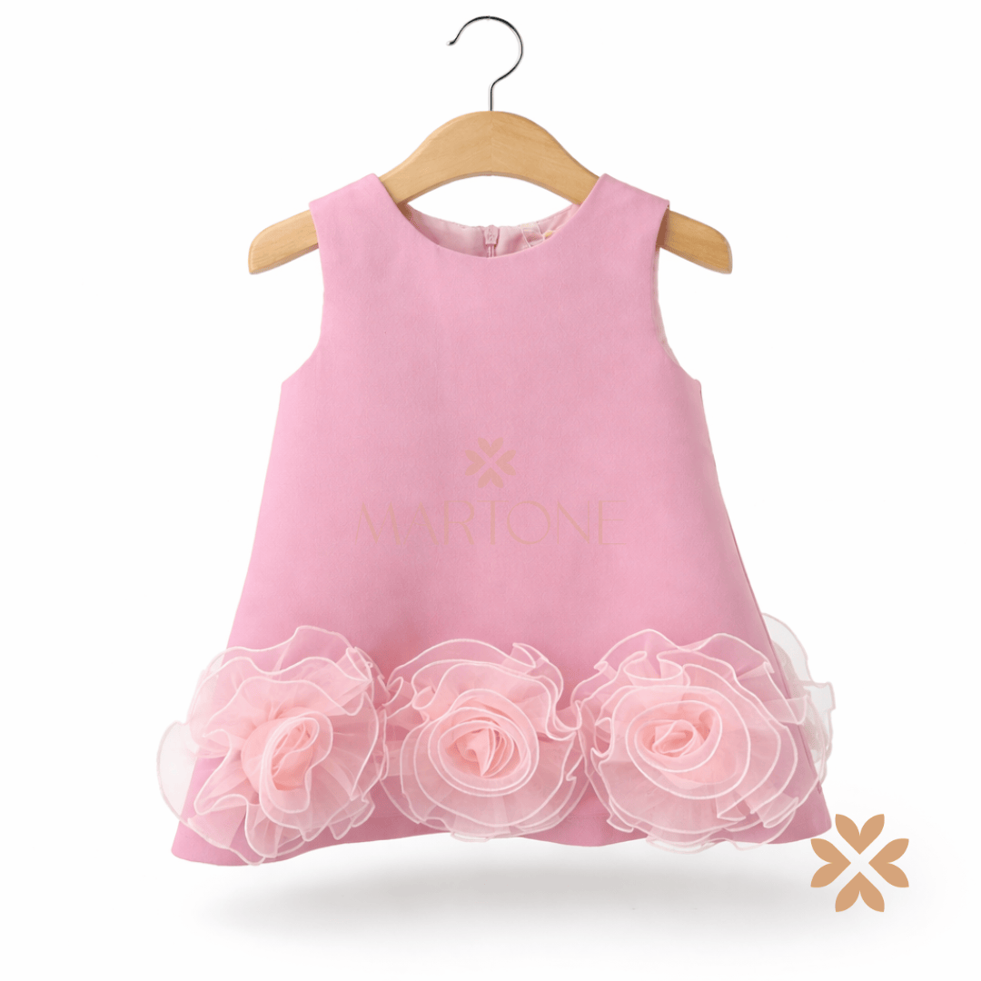 Abito con rose in organza - Bimbalò