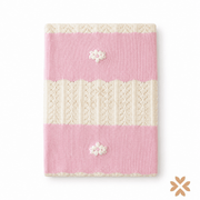 Coperta in Lana Rosa con Fiori - Bimbalò