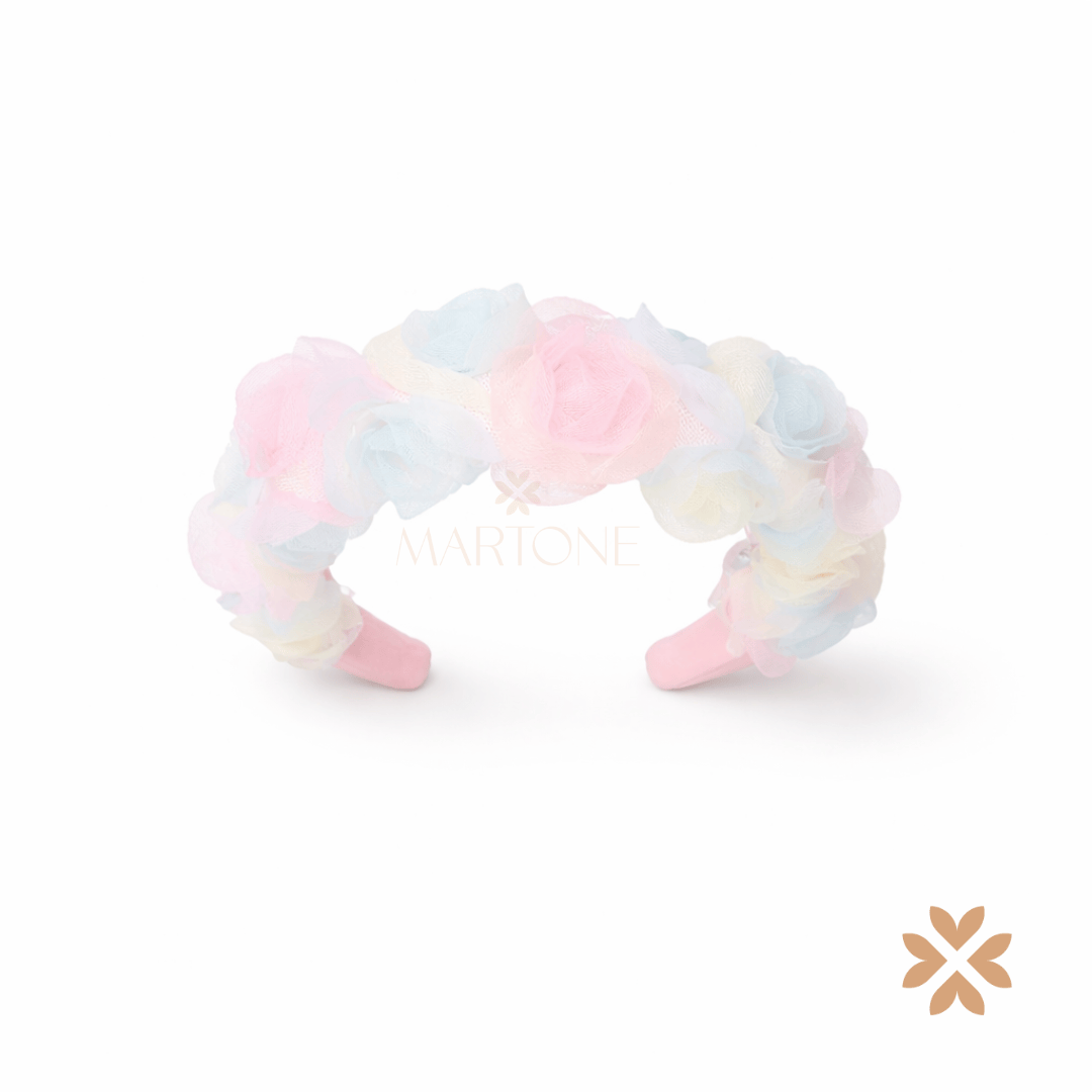 Cerchietto con fiori in tulle - Deolinda