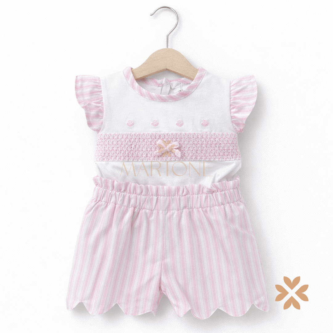 Completo top e shorts rigati - Deolinda