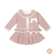 Completo tre pezzi rosa in maglia - Deolinda