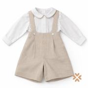Salopette a righe  e camicia - Deolinda