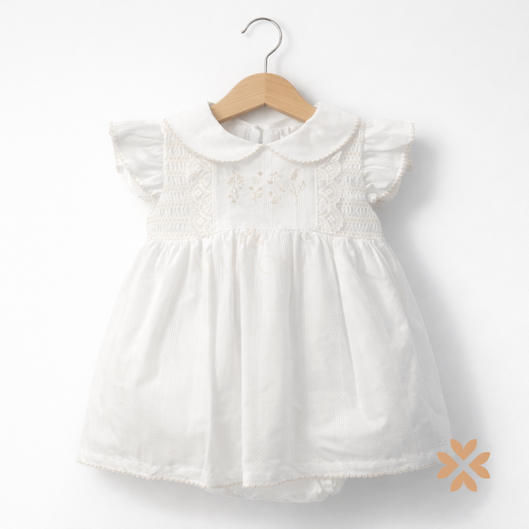 Blusa e culotte in cotone operato - Deolinda