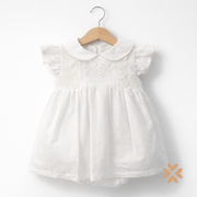 Blusa e culotte in cotone operato - Deolinda