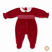 Tutina ciniglia e punto smock - Deolinda