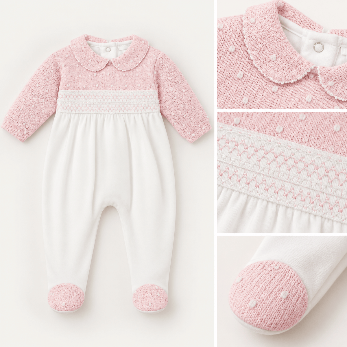 Tutina in Caldo Cotone Punto Smock - Deolinda