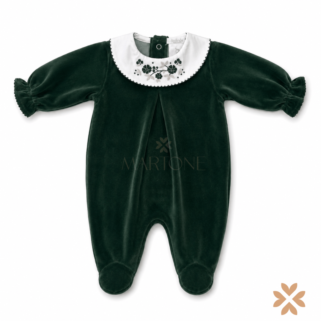 Tutina in ciniglia verde - Deolinda