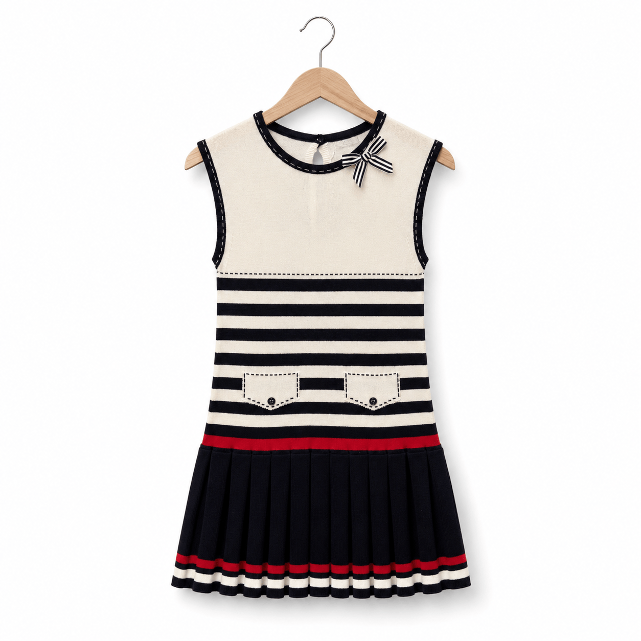 Abito in maglia navy a righe - Dr.Kid