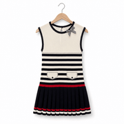 Abito in maglia navy a righe - Dr.Kid