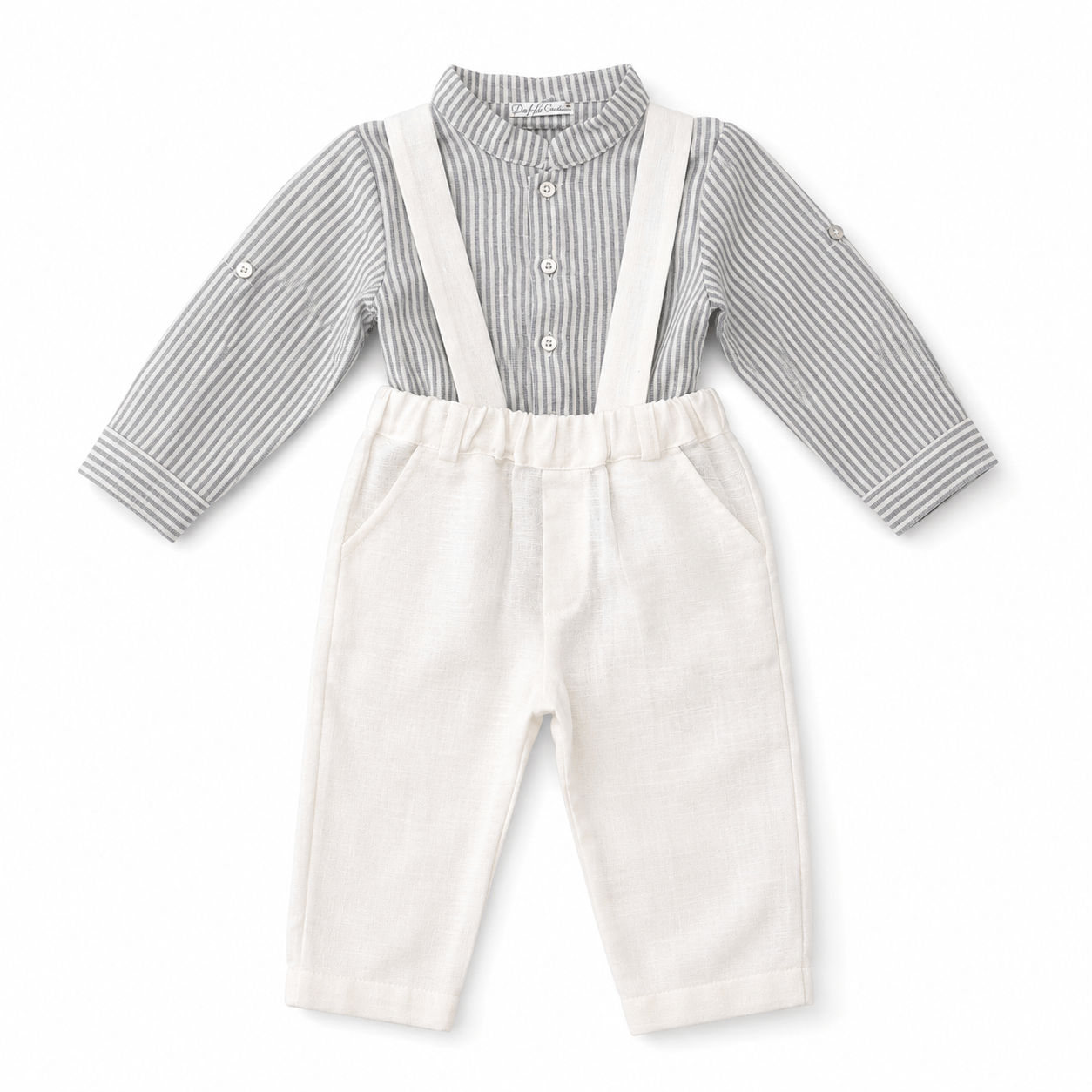 Dr. Kid - Completo in lino con camicia a righe
