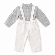 Dr. Kid - Completo in lino con camicia a righe