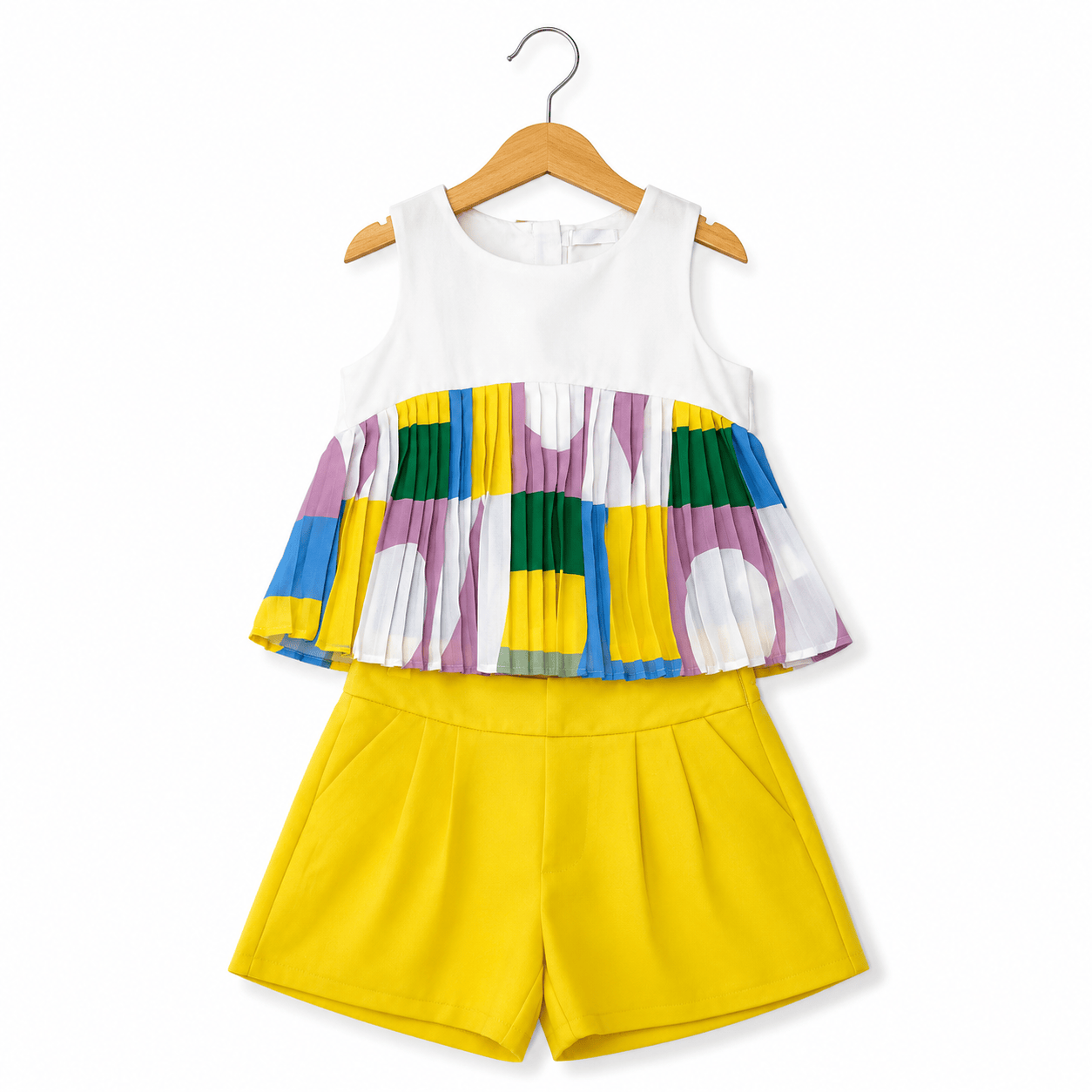 Completo bambina con shorts e volant - Fun&Fun