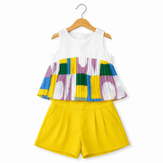 Completo bambina con shorts e volant - Fun&Fun