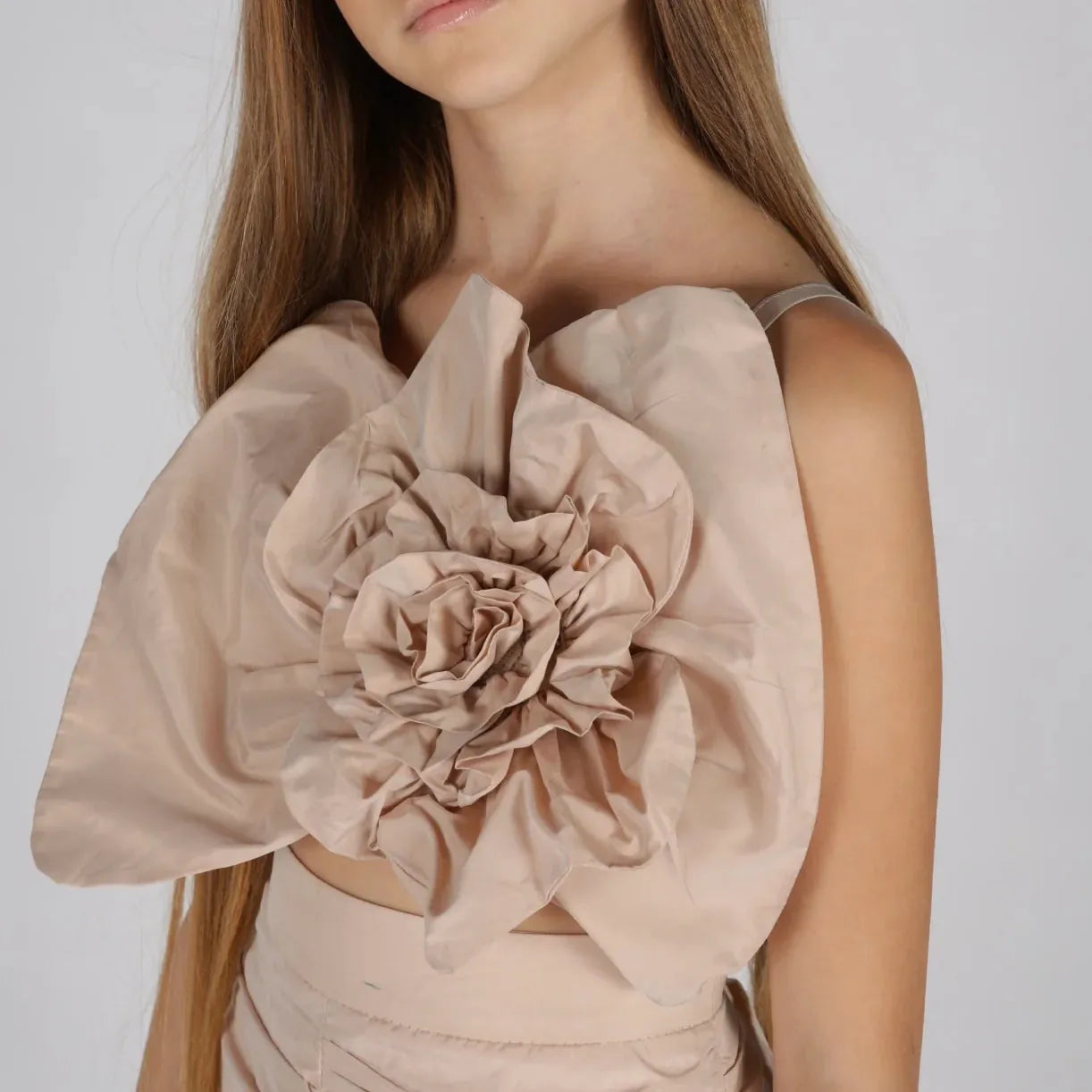 Coordinato in taffetà con fiore 3D - Fun&Fun