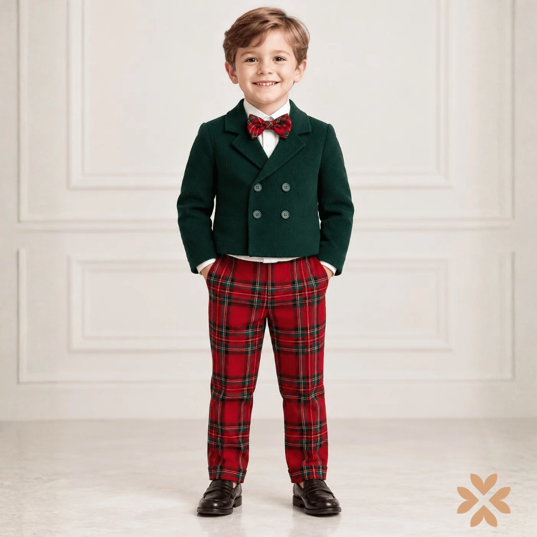 Completo Verde con Pantalone Tartan - Gentlemen