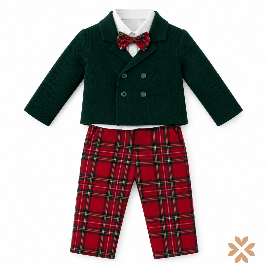 Completo Verde con Pantalone Tartan - Gentlemen