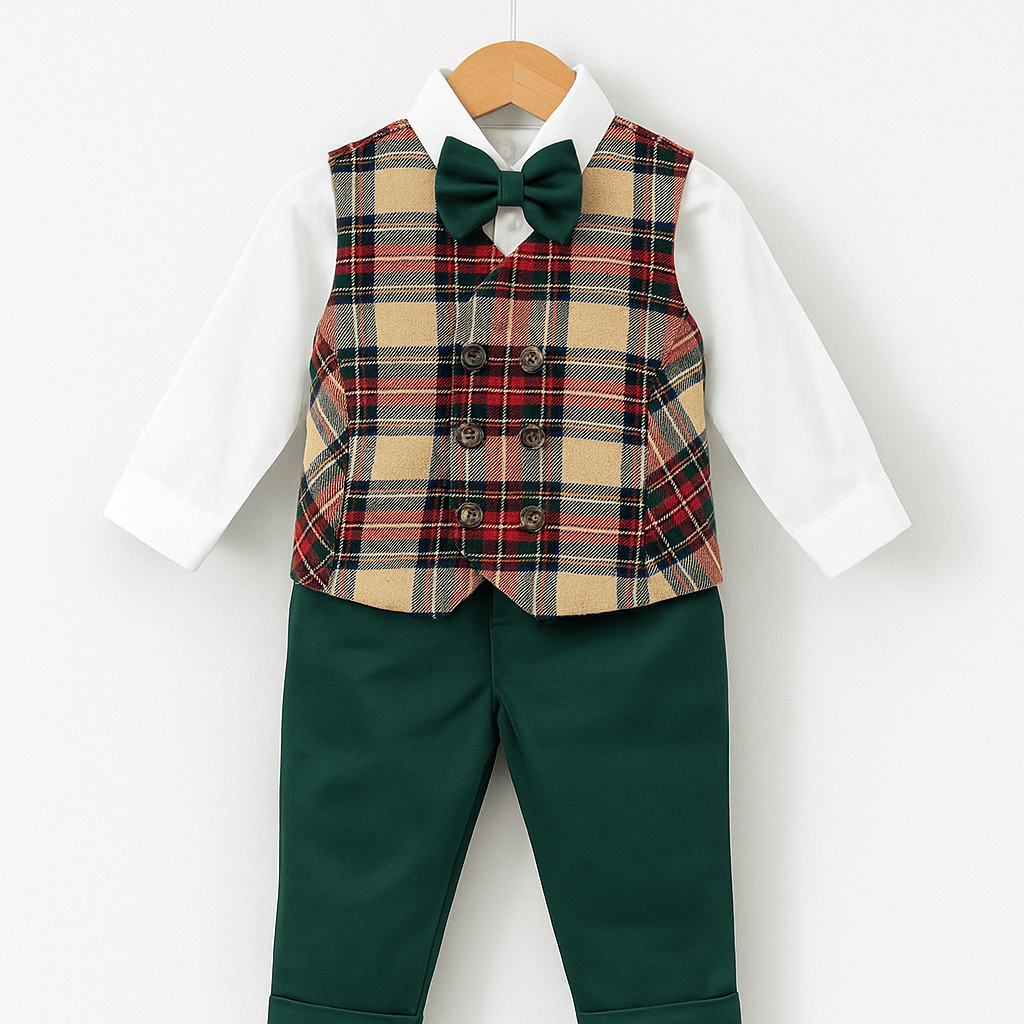 Completo tartan e velluto