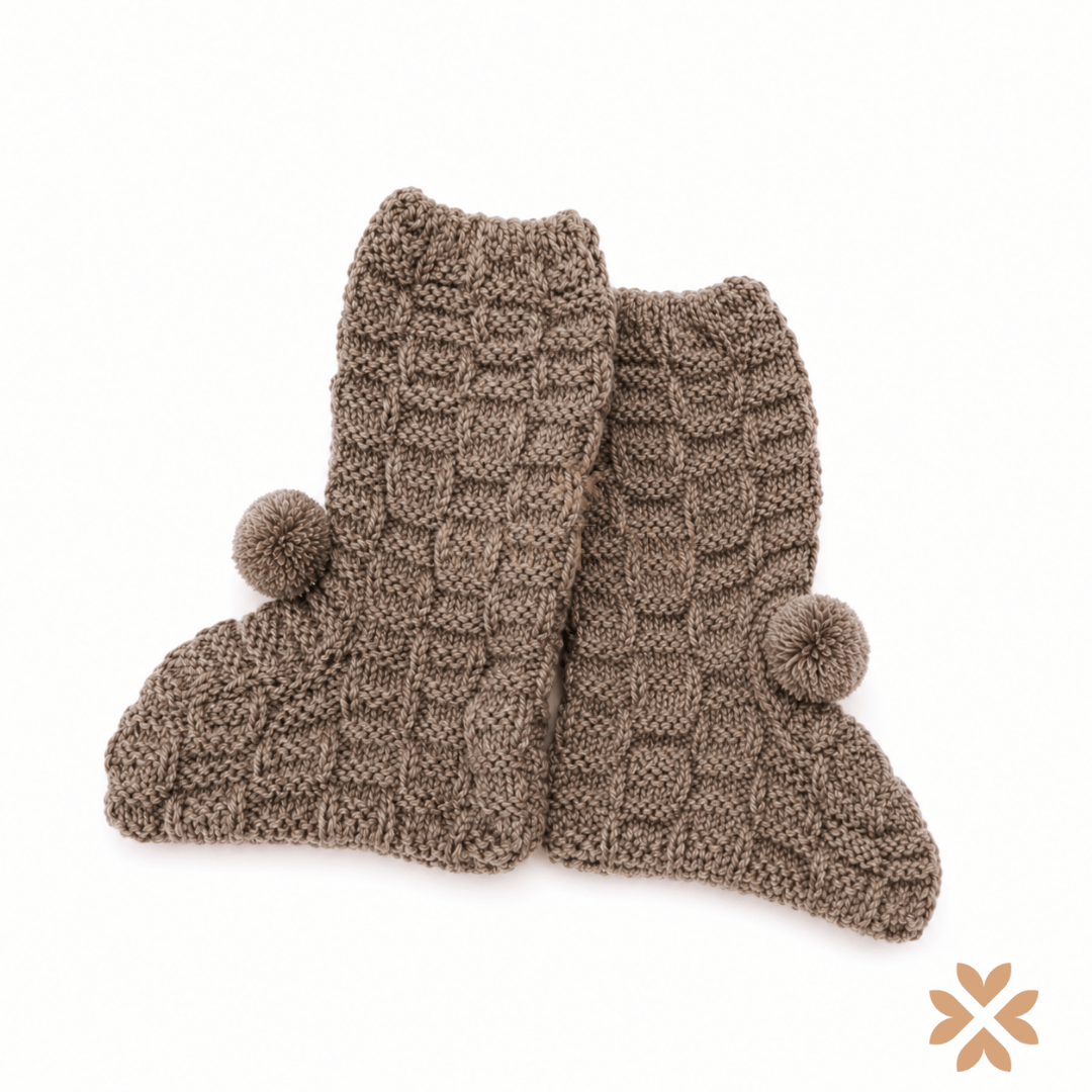 Calze in maglia con pompon - Juliana