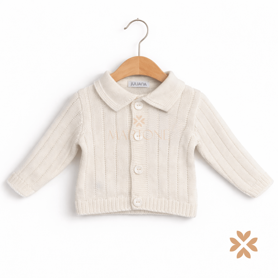 Cardigan a coste panna - Juliana