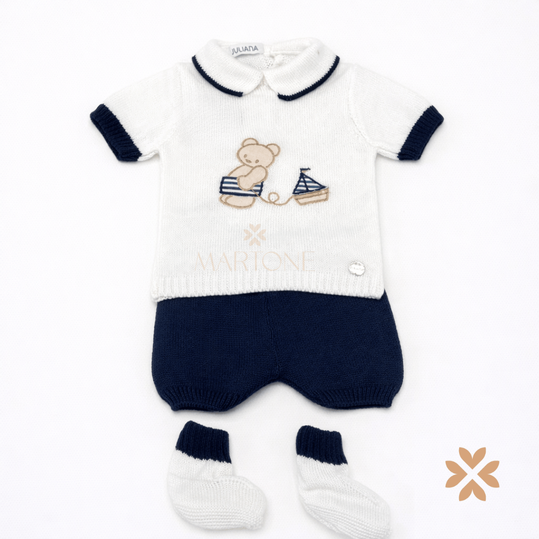 Completo con scarpine blu navy - Juliana