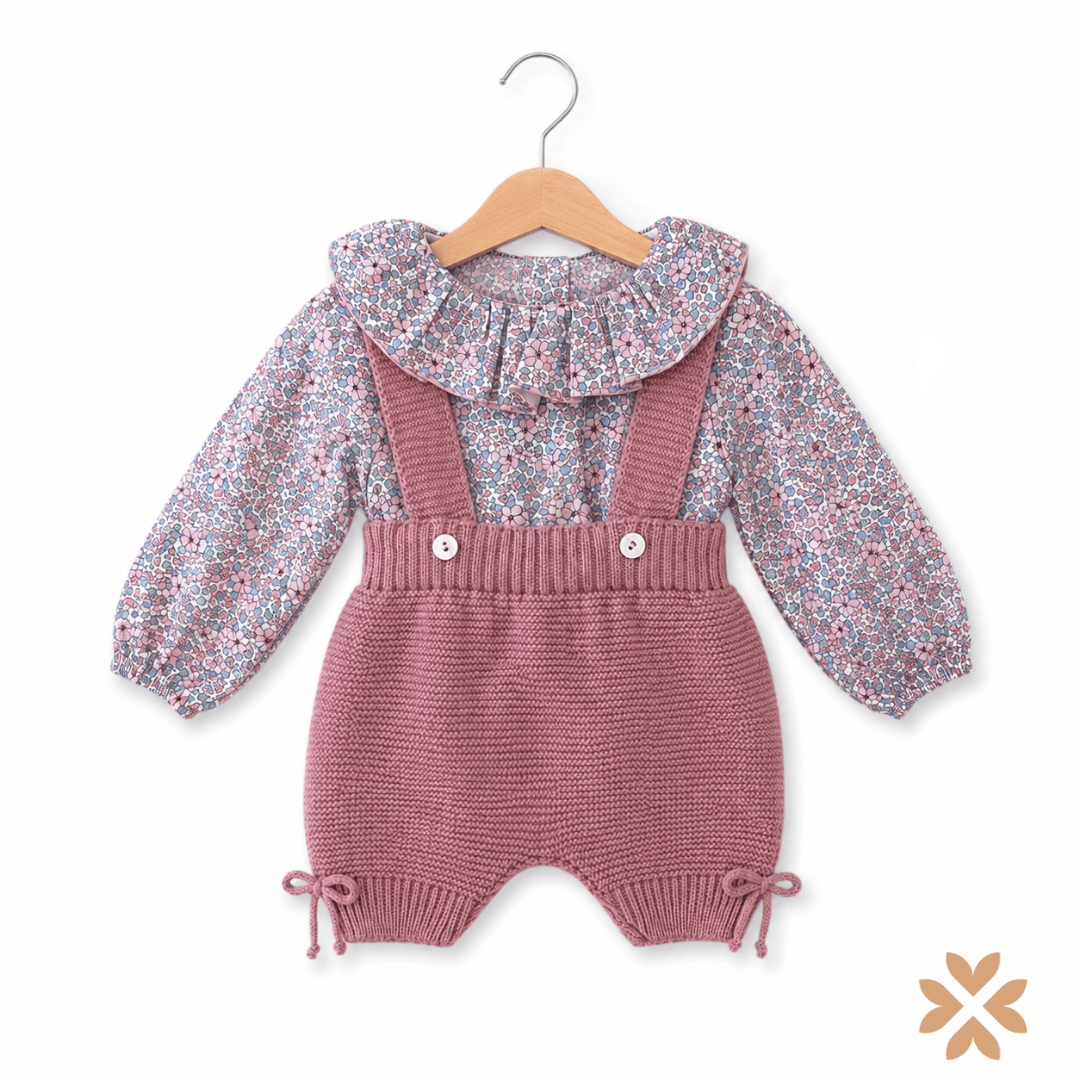 Completo salopette blusa e cardigan - Juliana