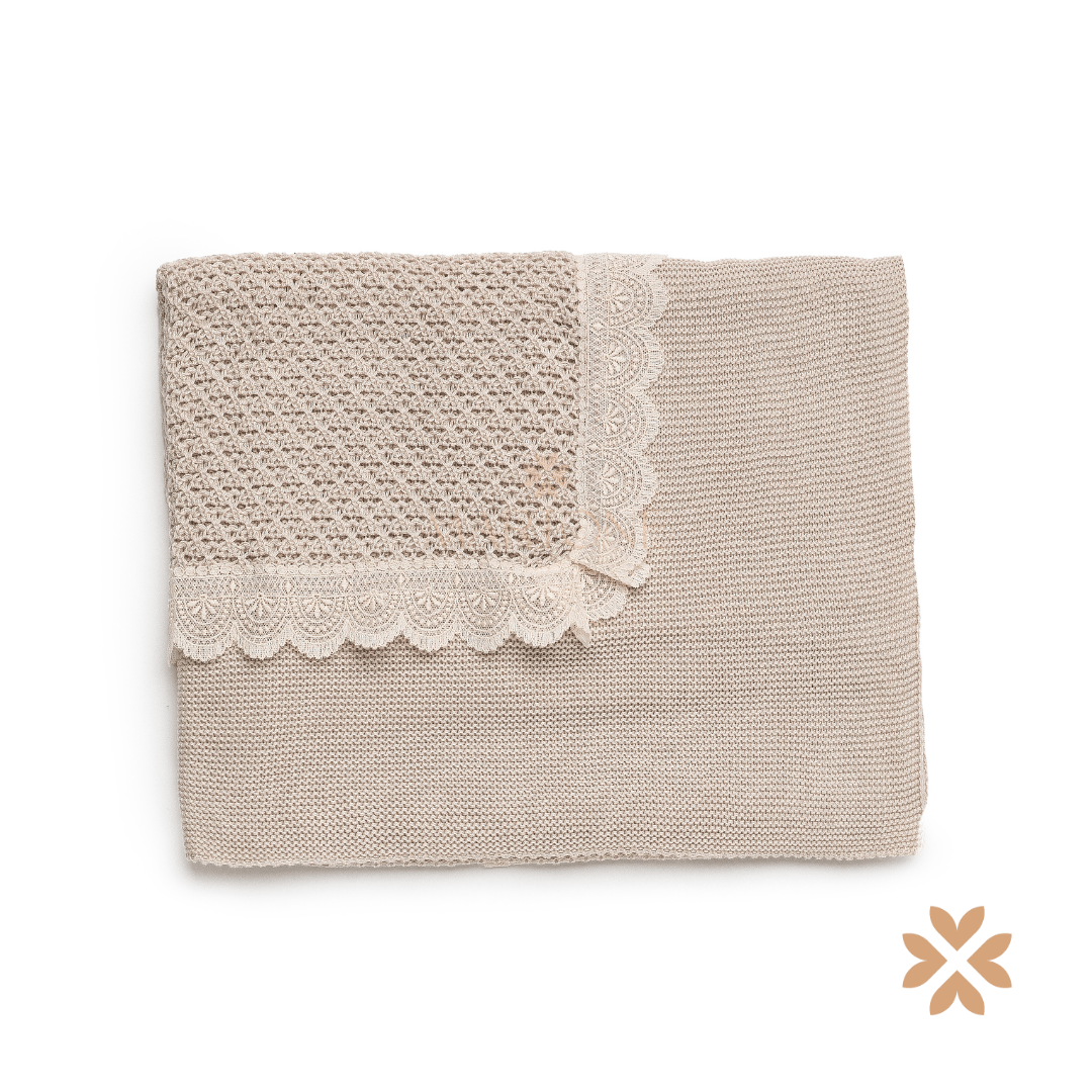 Coperta con bordo in merletto - Juliana