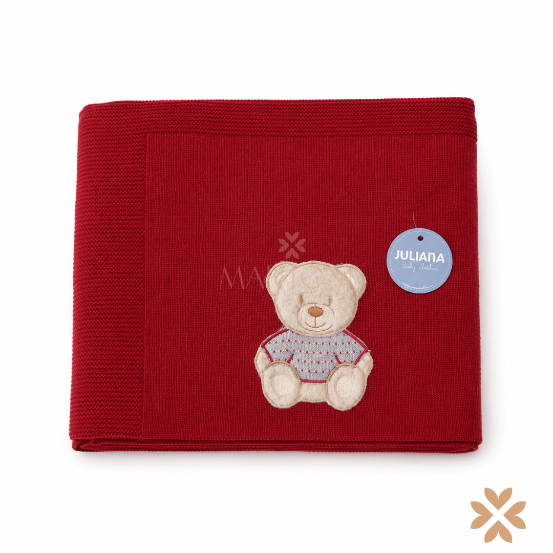 Coperta bordeaux in maglia