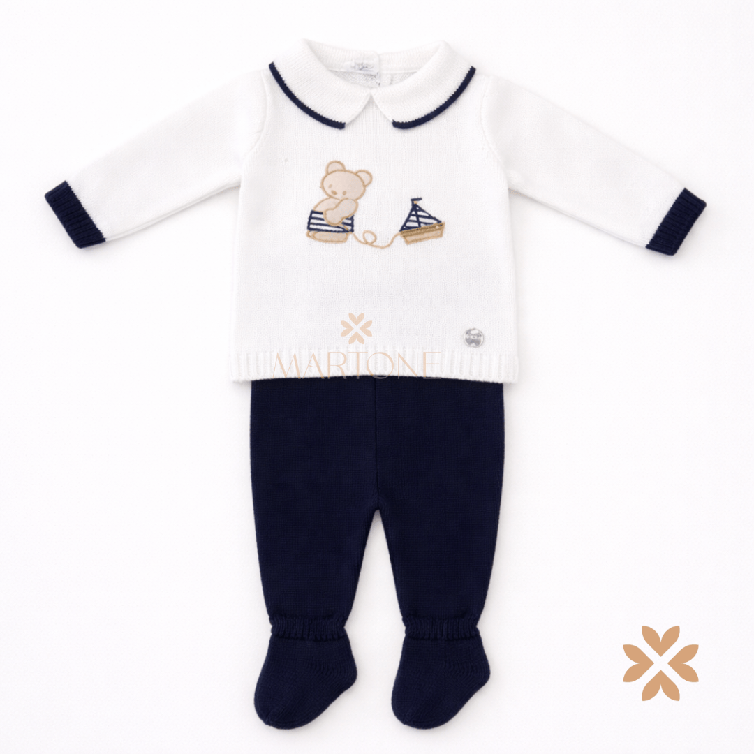 Tutina bicolore con orsetto - Juliana