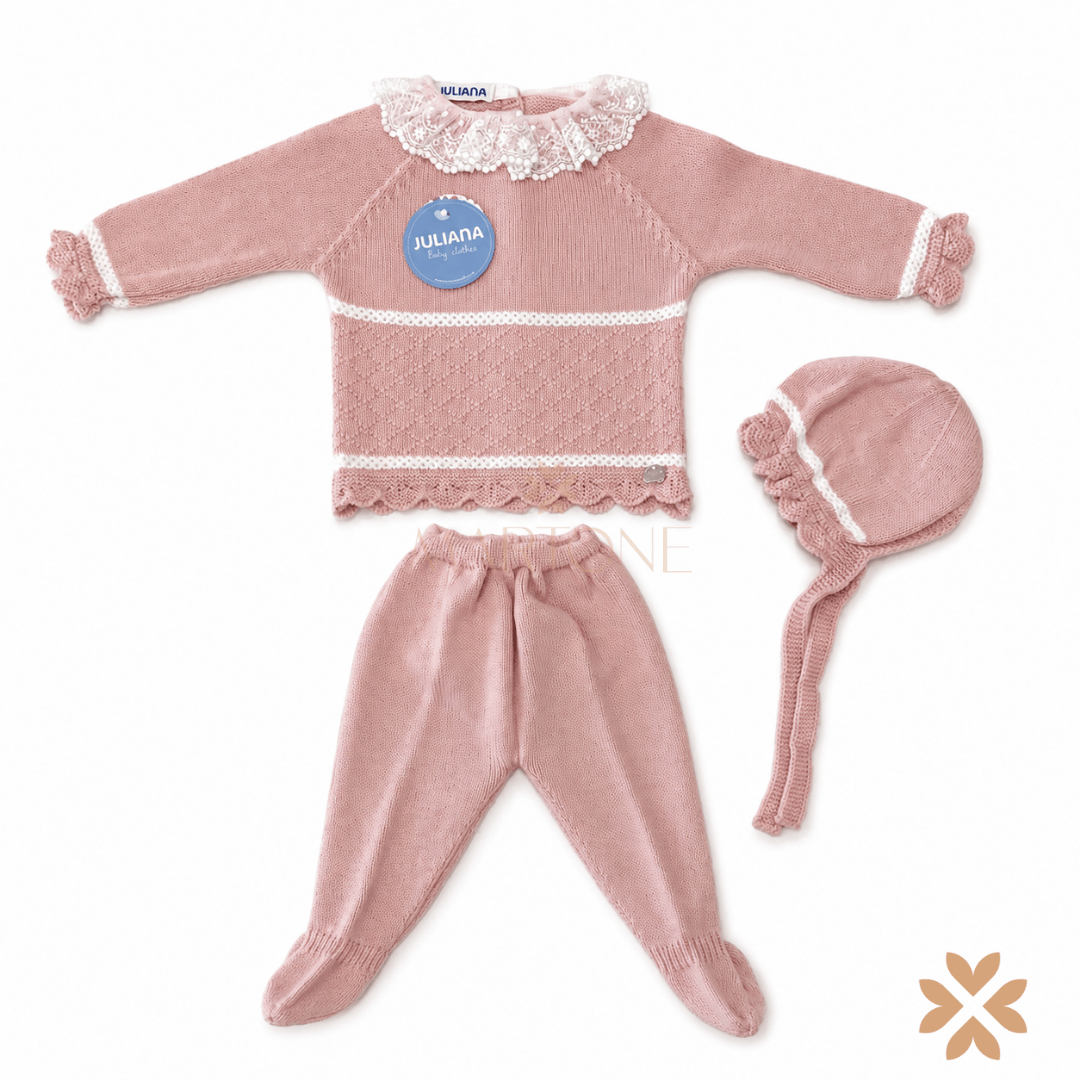Tutina spezzata con colletto in pizzo - Juliana