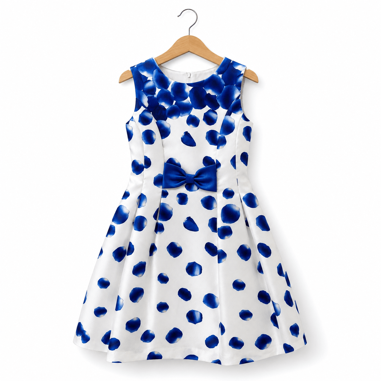 Abito a pois blu e fiocco - Kiriki