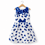 Abito a pois blu e fiocco - Kiriki