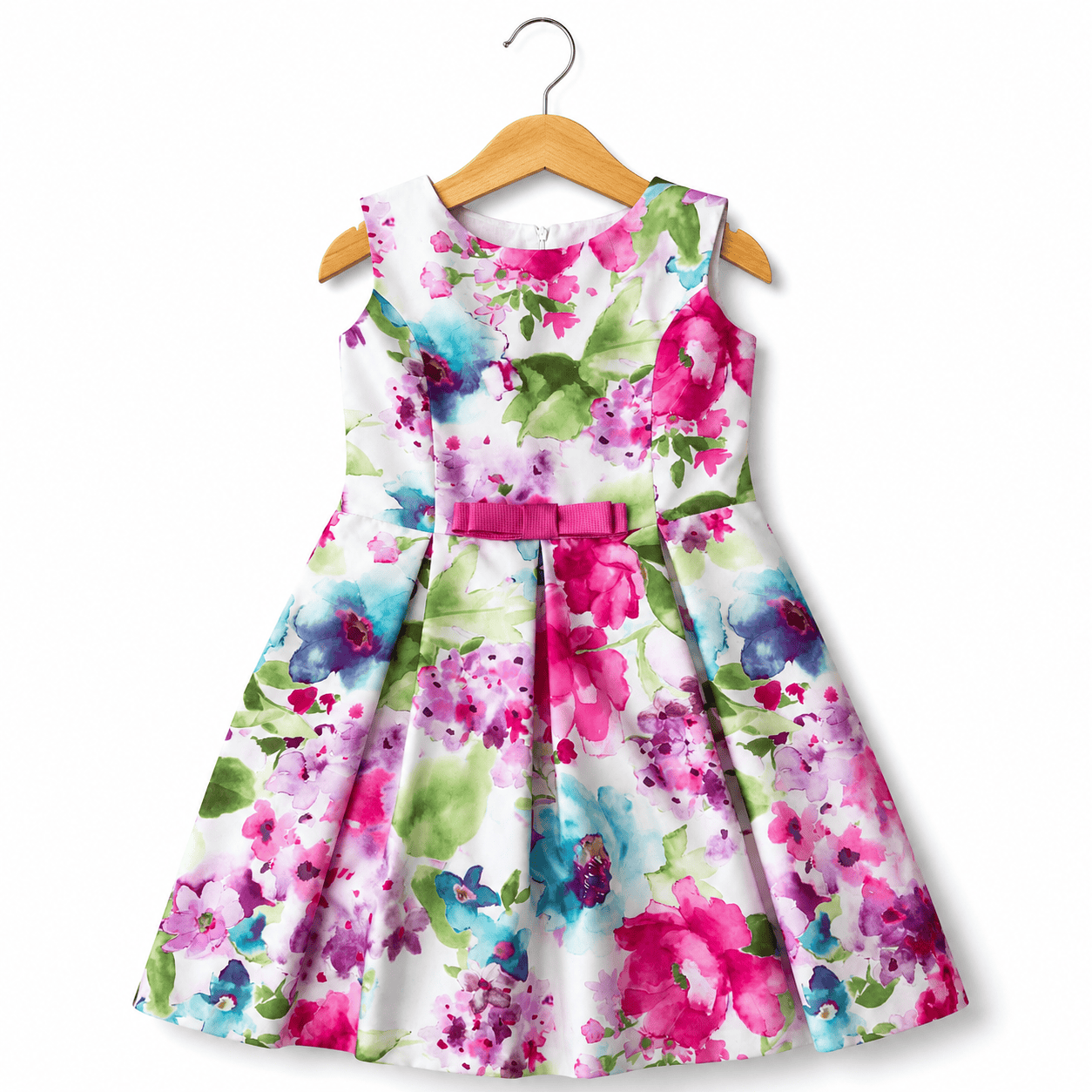 Abito bambina floreale acquerello