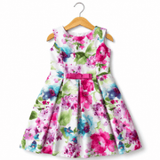 Abito bambina floreale acquerello