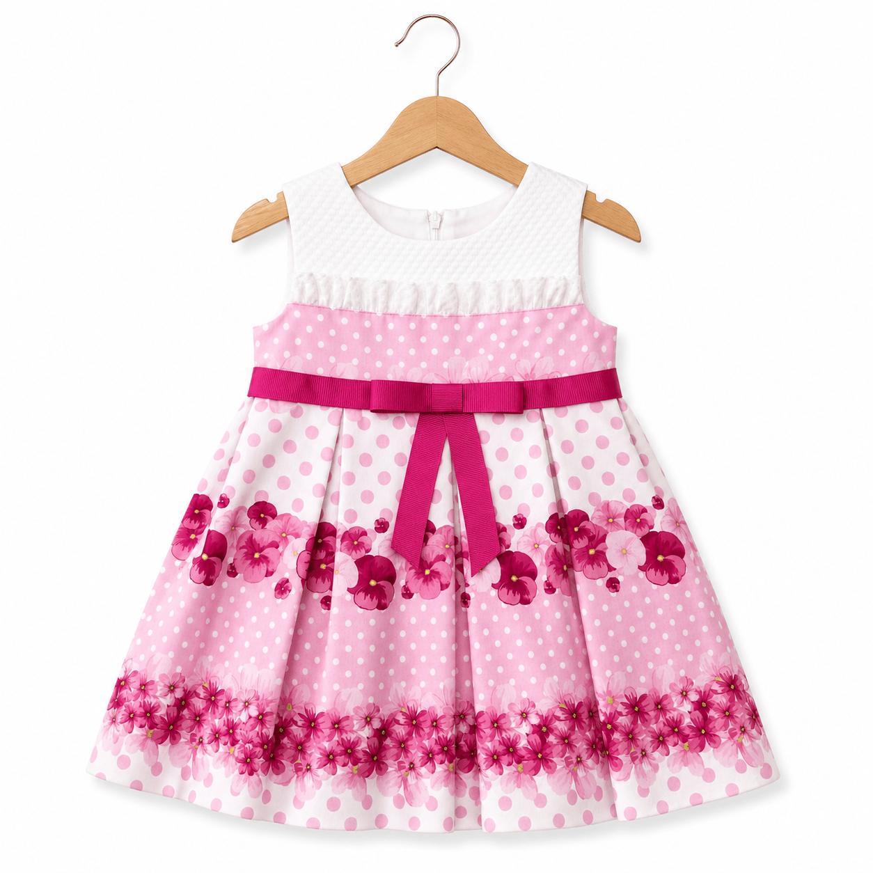 Abito bambina pois con fiocco - Kiriki