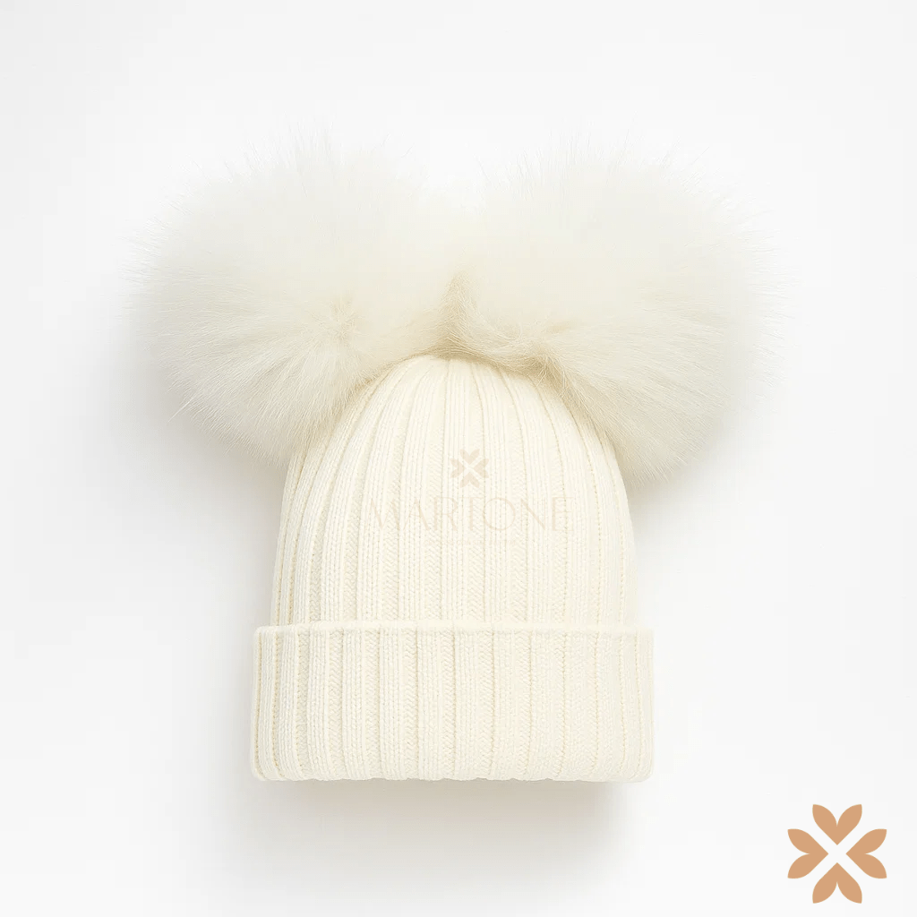 Cappello doppio pompon