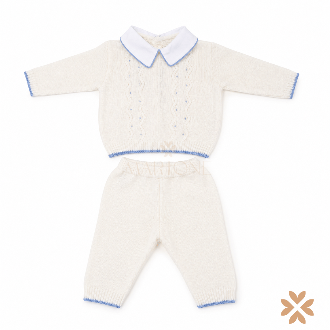 Tutina spezzata in maglia - La Sartoria Dei Piccoli