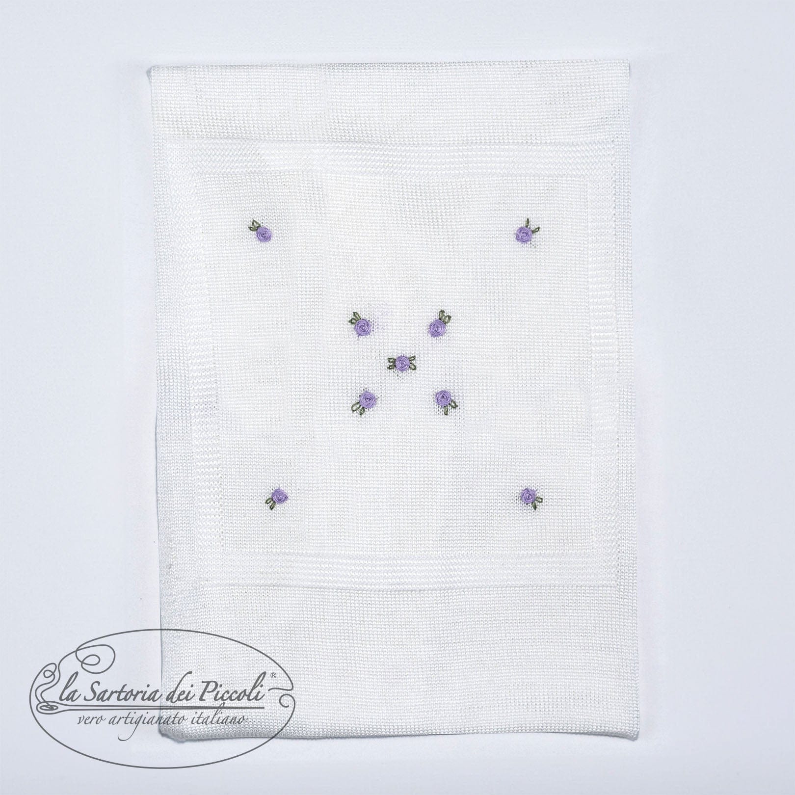 Coperta fiori ricamati - La Sartoria Dei Piccoli
