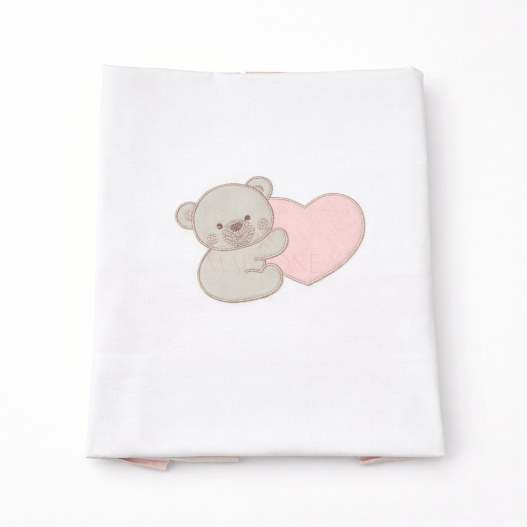 Coperta orsetto e cuore  - La Sartori Dei Piccoli
