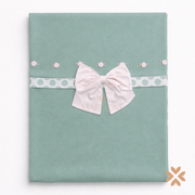 Coperta con fiocco e pois - La Sartoria Dei Piccoli