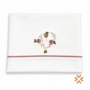 Set Lenzuolino con fiori ricamati - La Sartoria Dei Piccoli