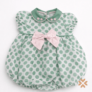 Pagliaccetto a pois con fiocco - La Sartoria Dei Piccoli