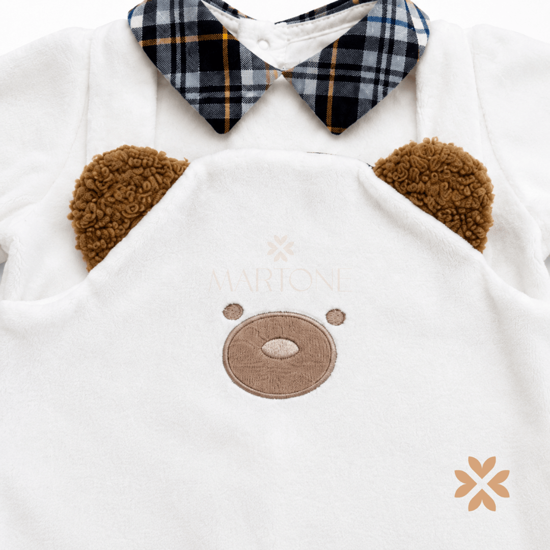 Tutina in ciniglia Teddy Panna- La Sartoria Dei Piccoli