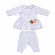 LV104  - Tutina spezzata in cotone La Sartoria Dei Piccoli