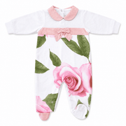 LT105 - Tutina intera con rose La Sartoria Dei Piccoli